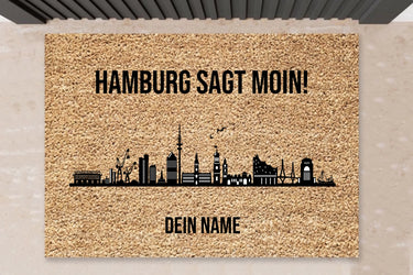 Fußmatte Hamburg Skyline